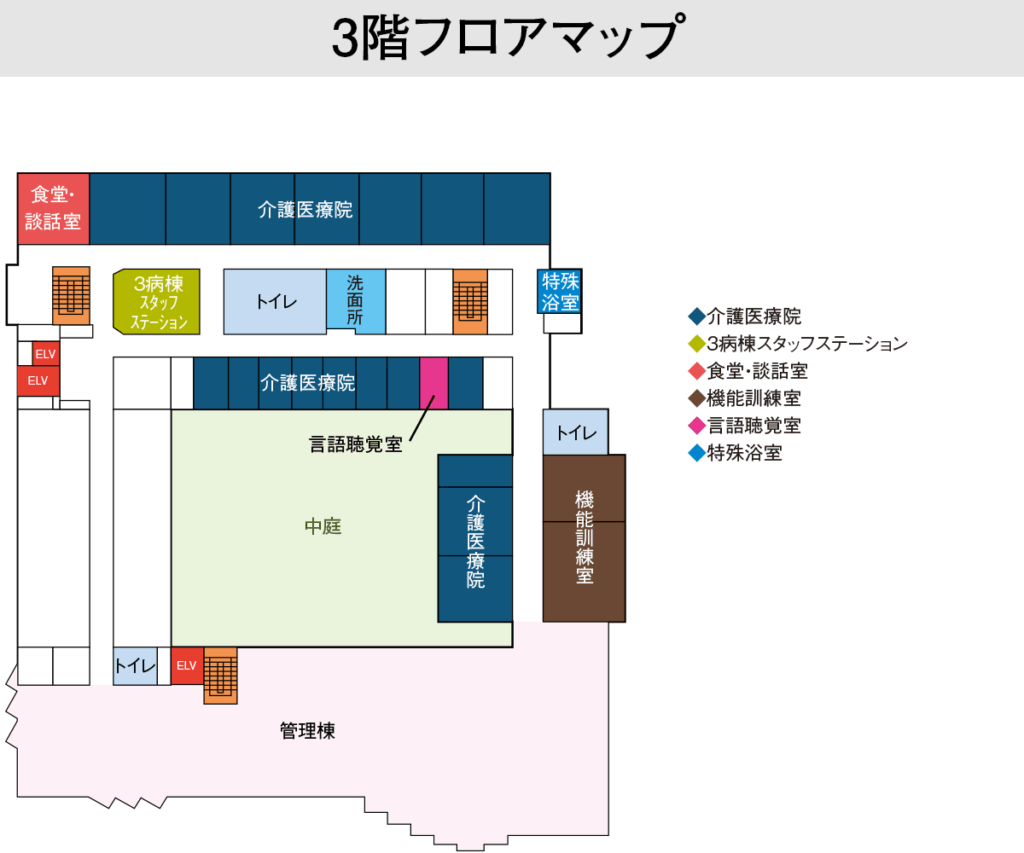 永生病院フロアマップ(3階)